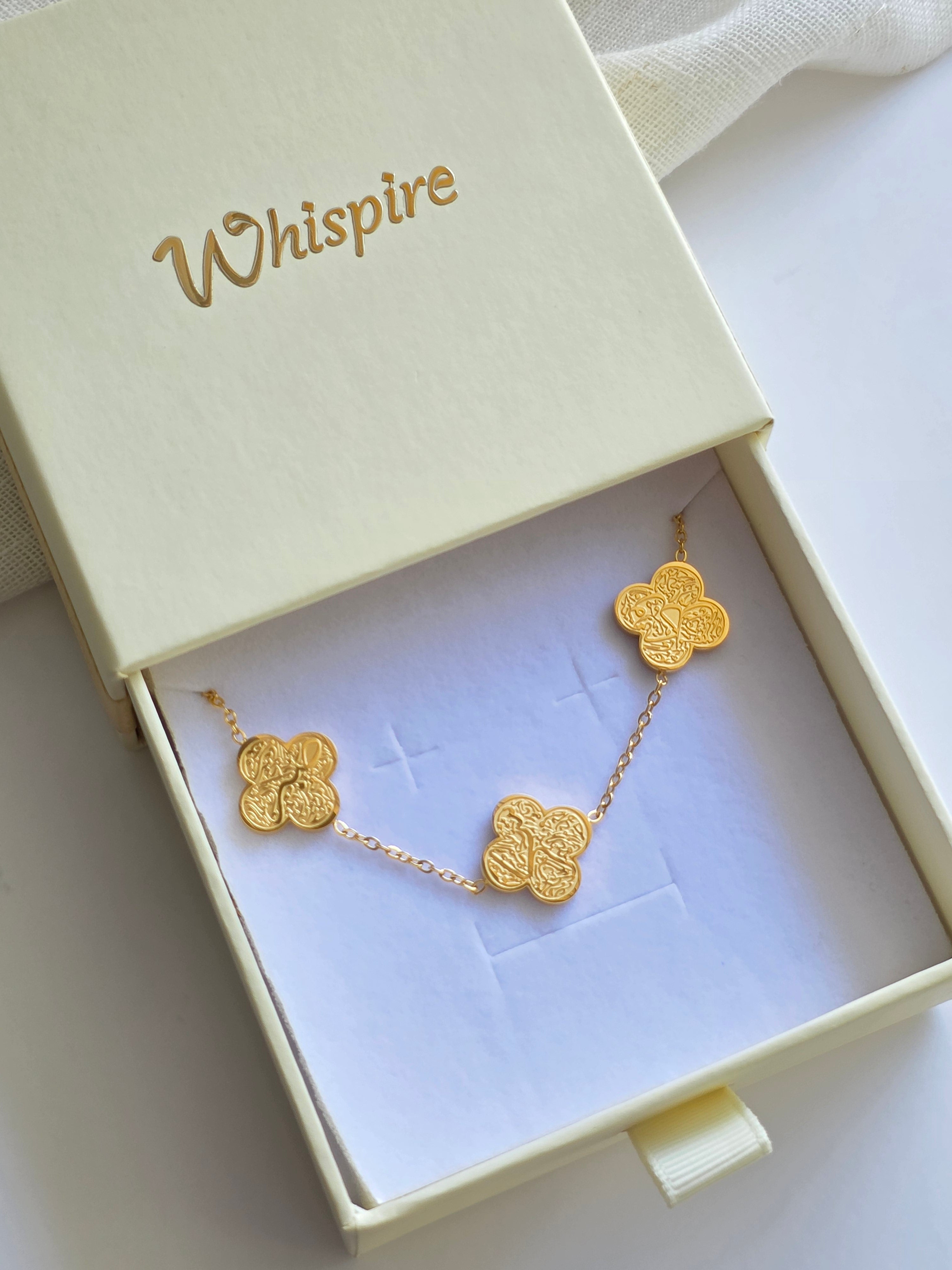 Patience, Gratitude, and Trust Floral Motif Bracelet