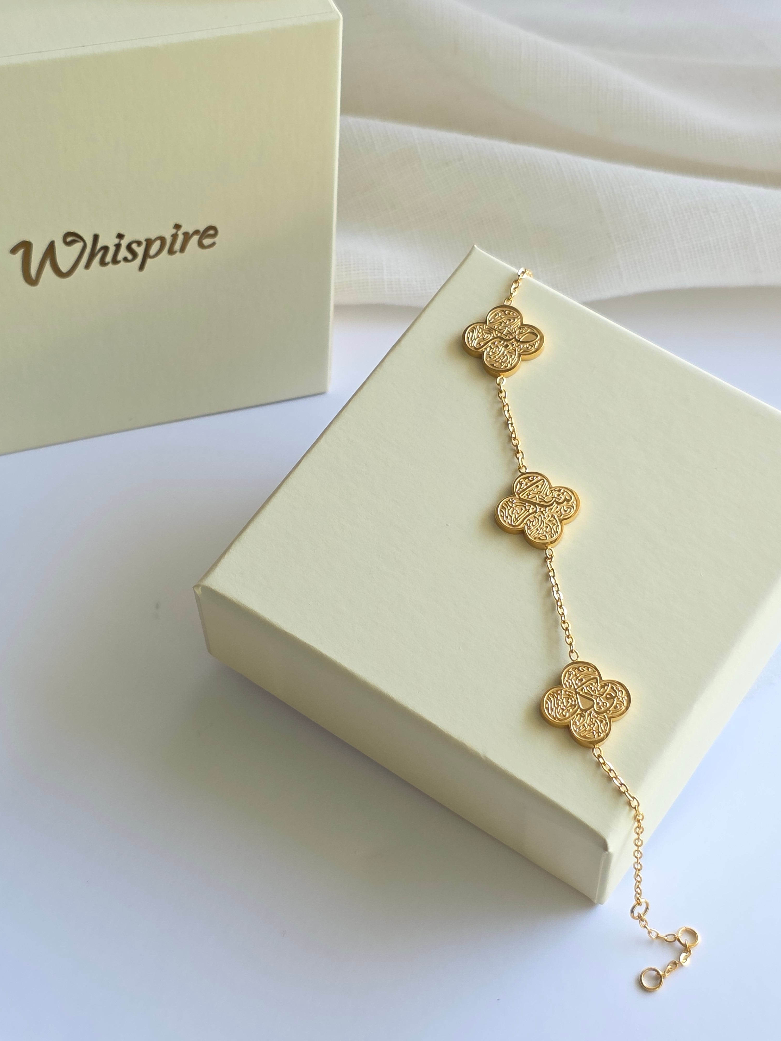 Patience, Gratitude, and Trust Floral Motif Bracelet