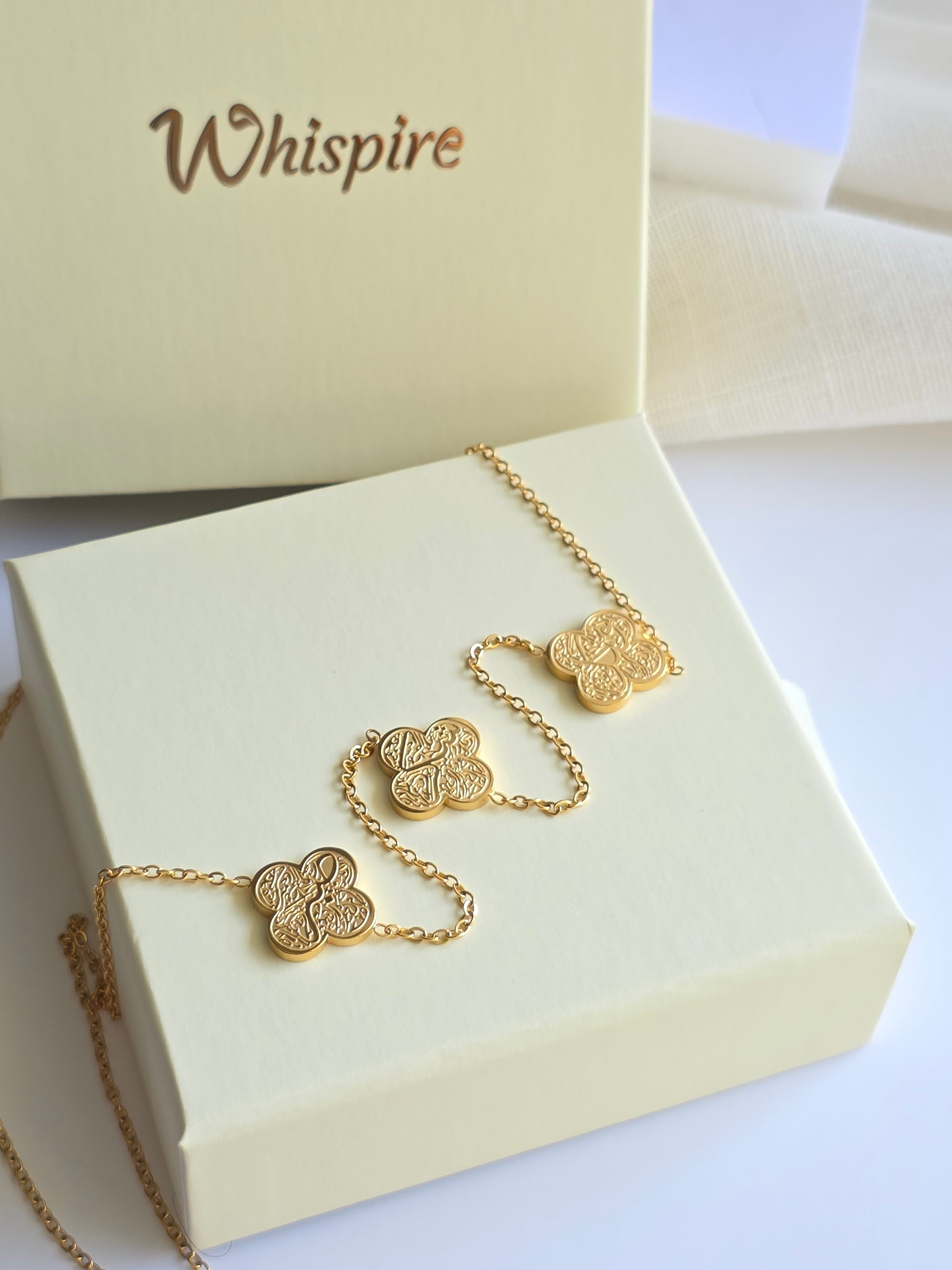 Patience, Gratitude, and Trust Floral Motif Necklace