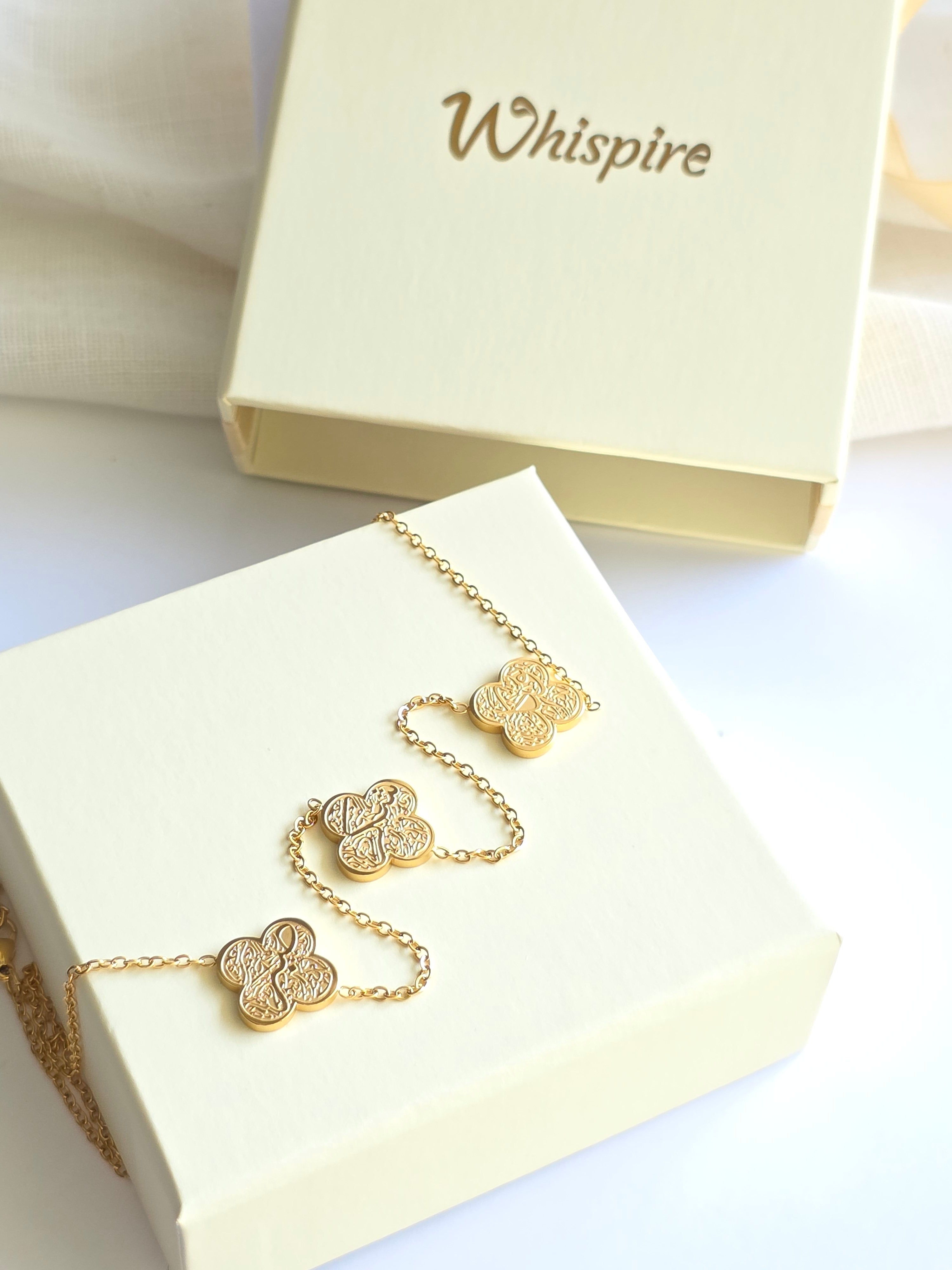 Patience, Gratitude, and Trust Floral Motif Necklace