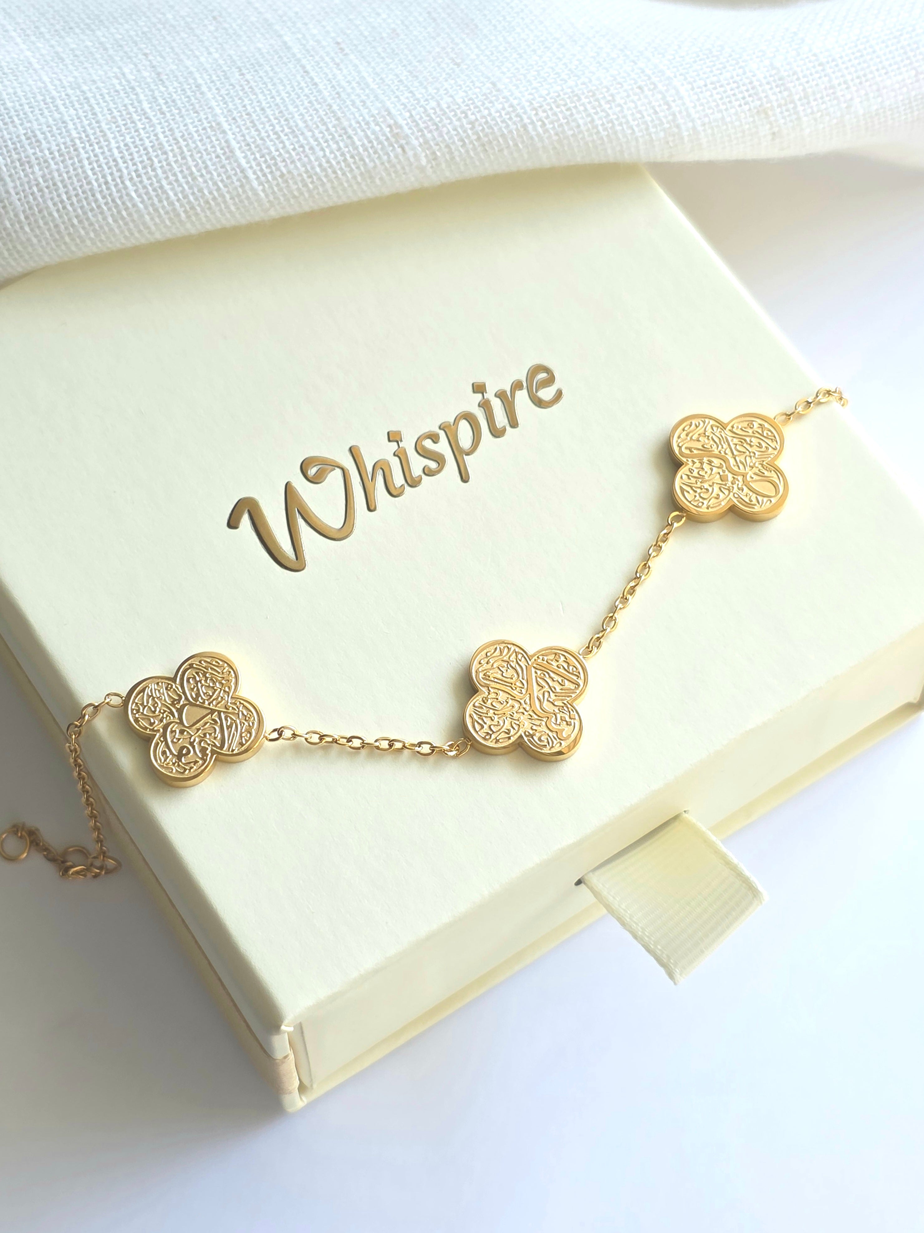 Patience, Gratitude, and Trust Floral Motif Bracelet