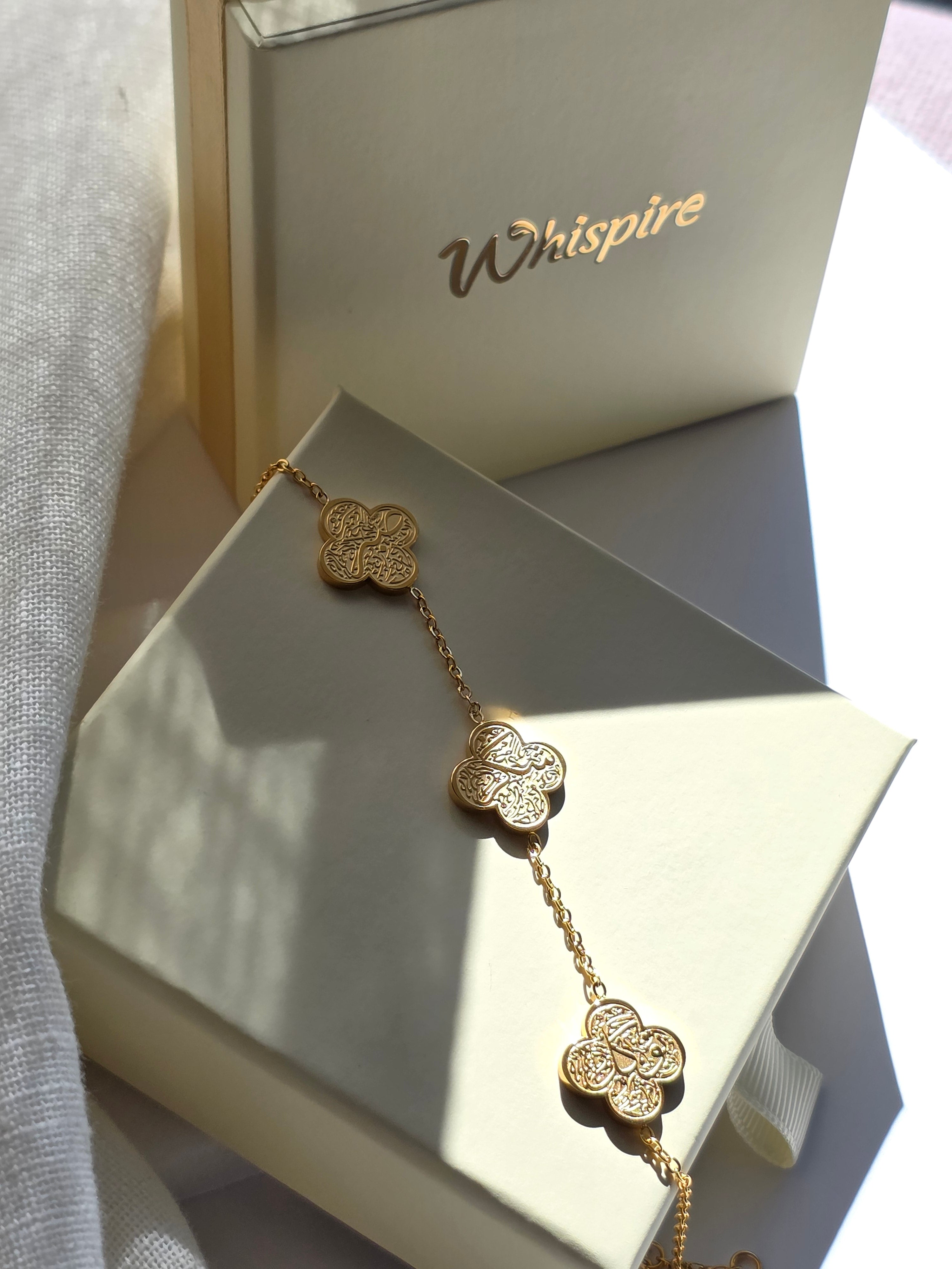 Patience, Gratitude, and Trust Floral Motif Bracelet