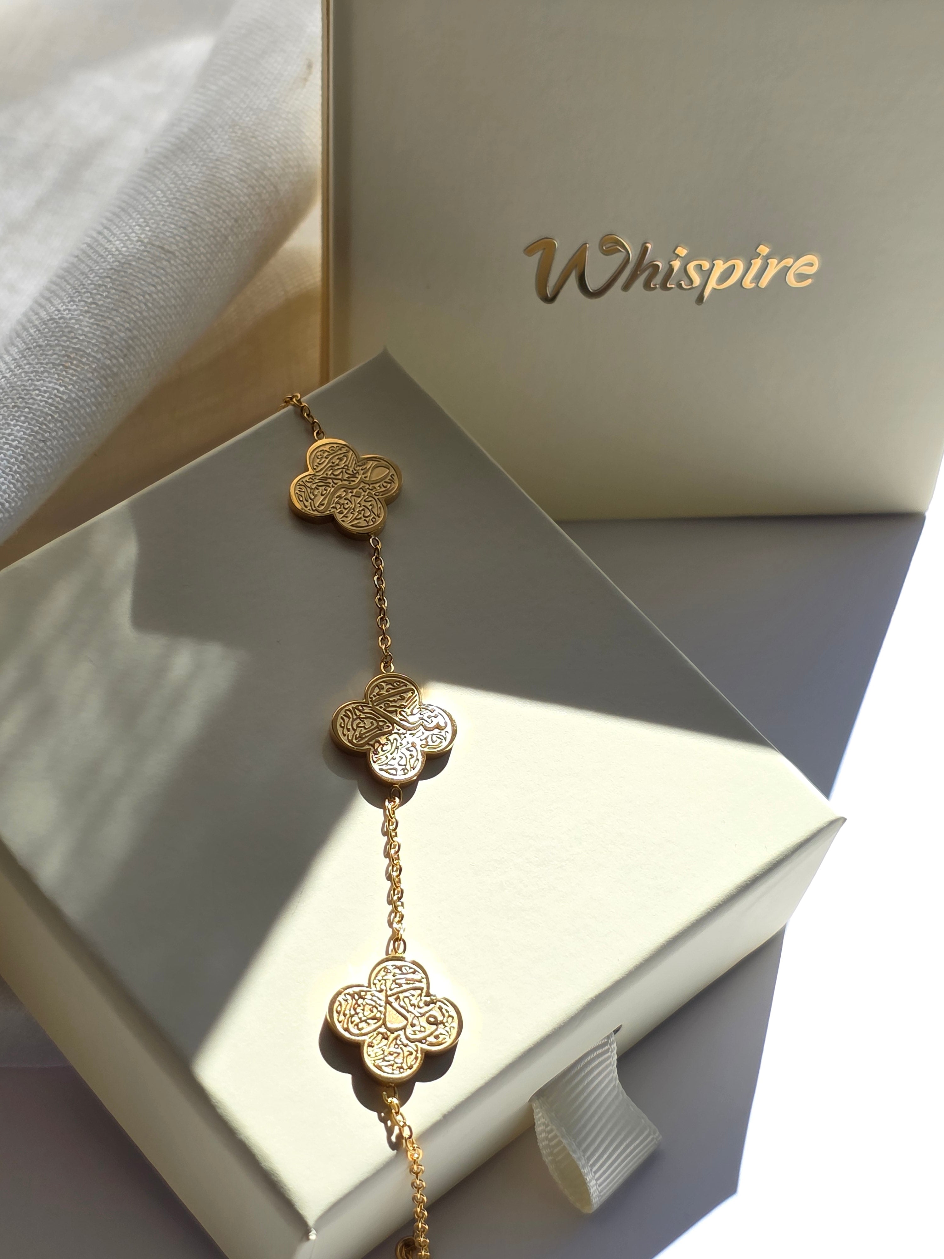 Patience, Gratitude, and Trust Floral Motif Bracelet