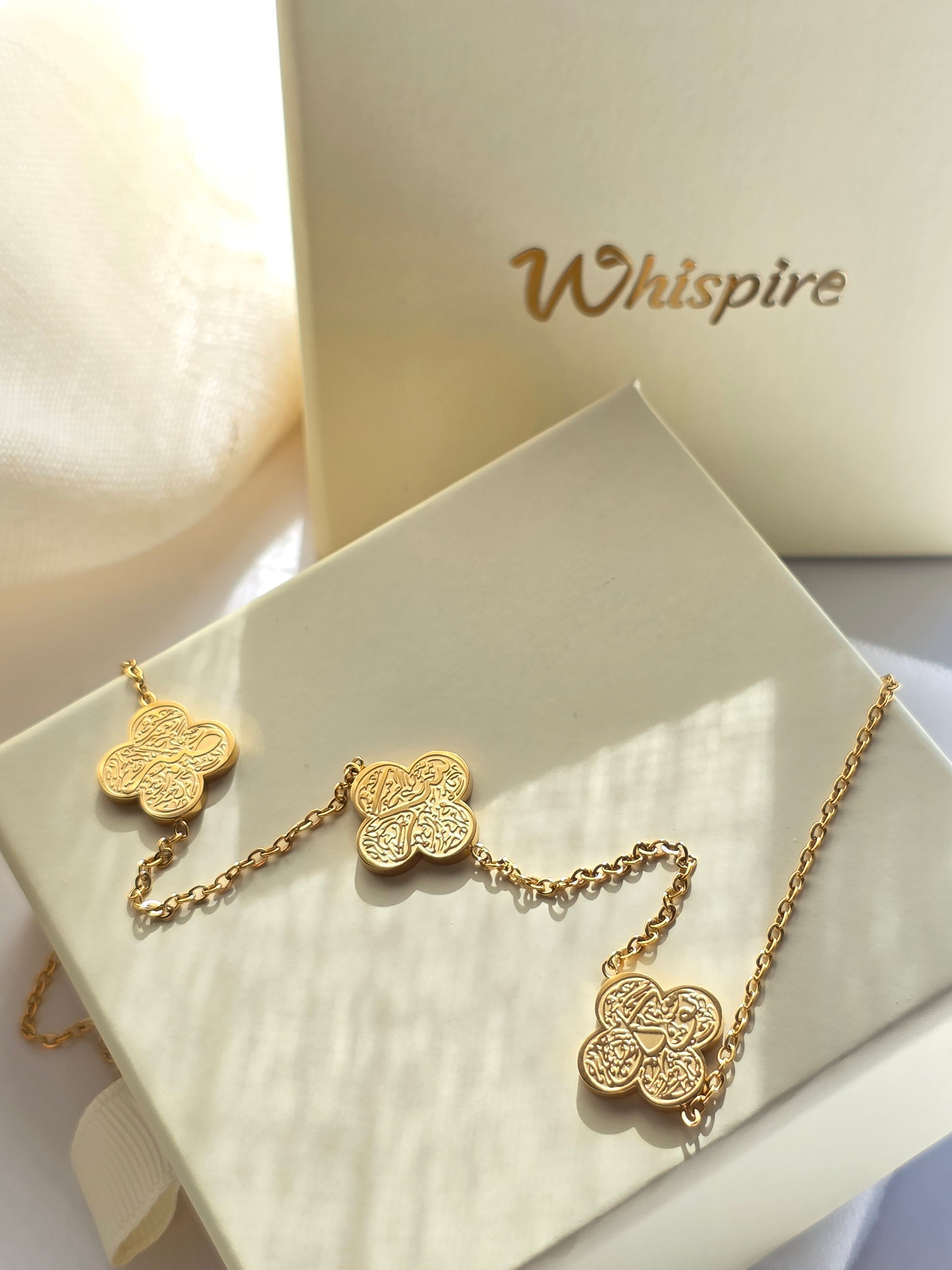 Patience, Gratitude, and Trust Floral Motif Necklace