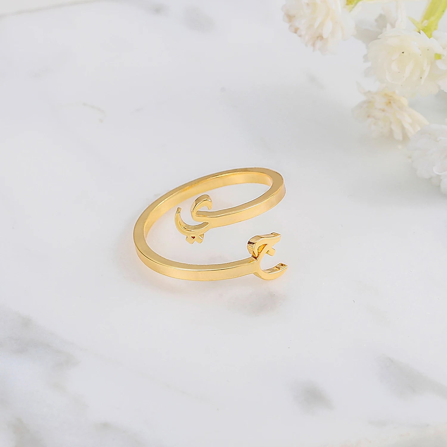 Customized Arabic Two Letter Ring